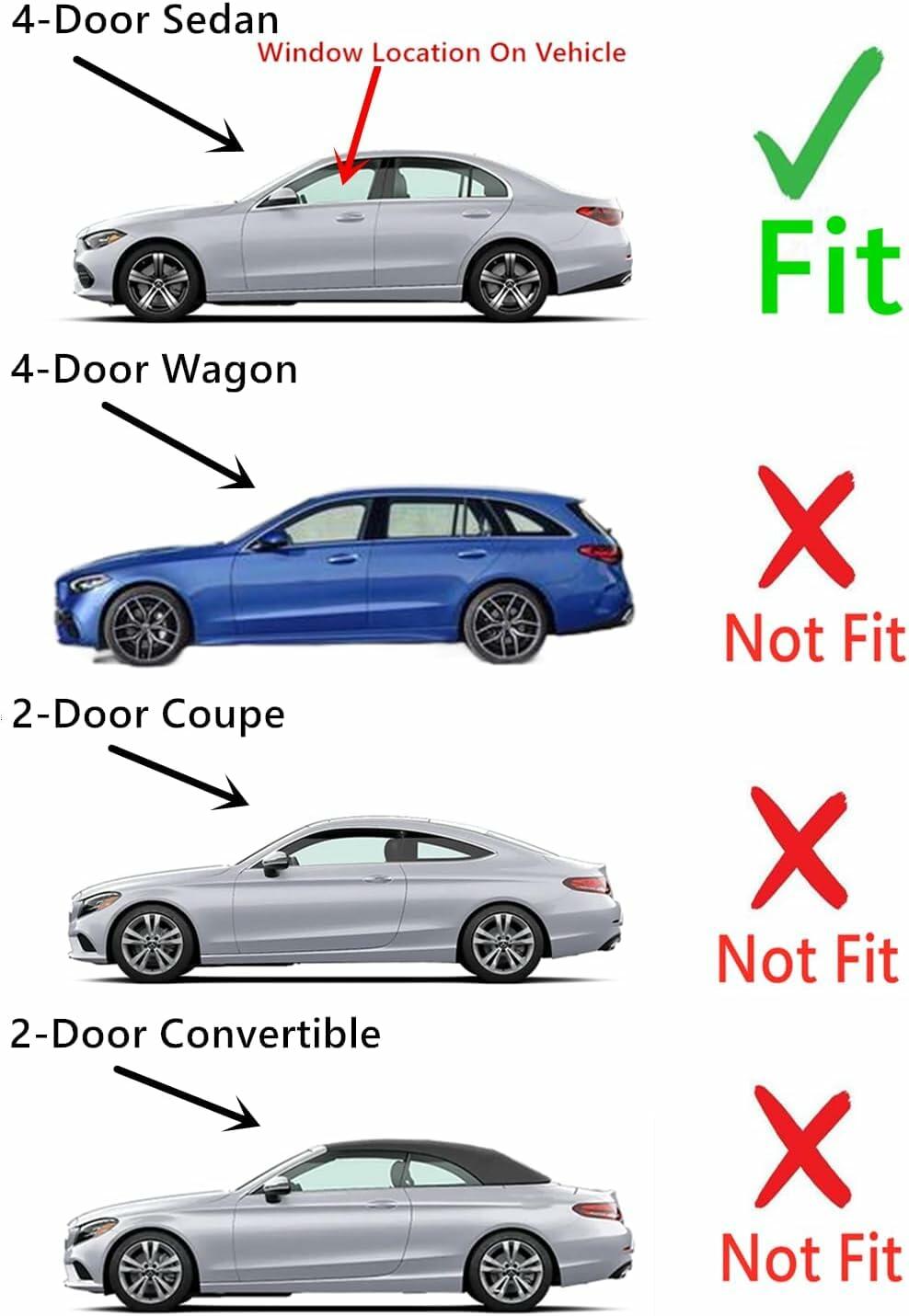 Laminated Driver Left Side Front Door Window Door Glass Compatible with Mercedes Benz C-Class C200 C300 C43AMG C63AMG 4-Door Sedan 2022-2026 Models