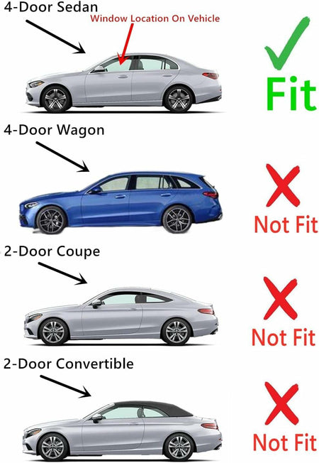 Laminated Driver Left Side Front Door Window Door Glass Compatible with Mercedes Benz C-Class C200 C300 C43AMG C63AMG 4-Door Sedan 2022-2026 Models