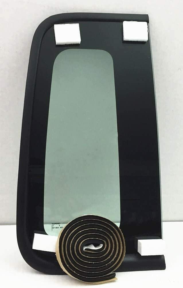 Stationary Passenger Right Side Rear Access Door Quarter Window Quarter Glass Quarter Window Compatible with Ford F150 Pickup 2 Door Standard Cab 2004-2008 Models