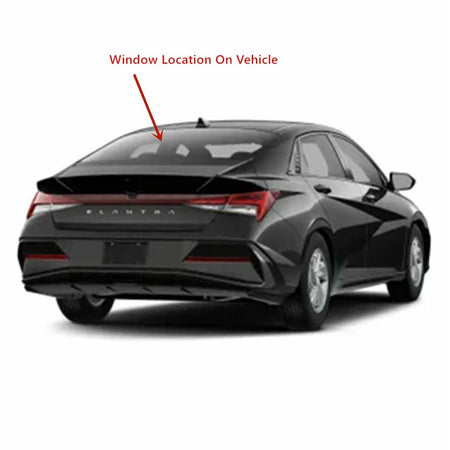 Heated Tempered Rear Back Window Back Glass Compatible with Hyundai Elantra / Elantra N 2021-2026 Models