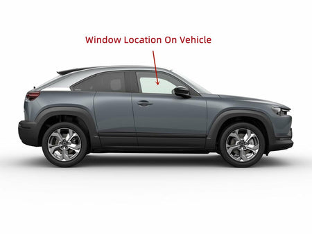 Tempered Passenger Right Side Front Door Window Door Glass Compatible with Mazda MX-30 EV 2022-2023 Models
