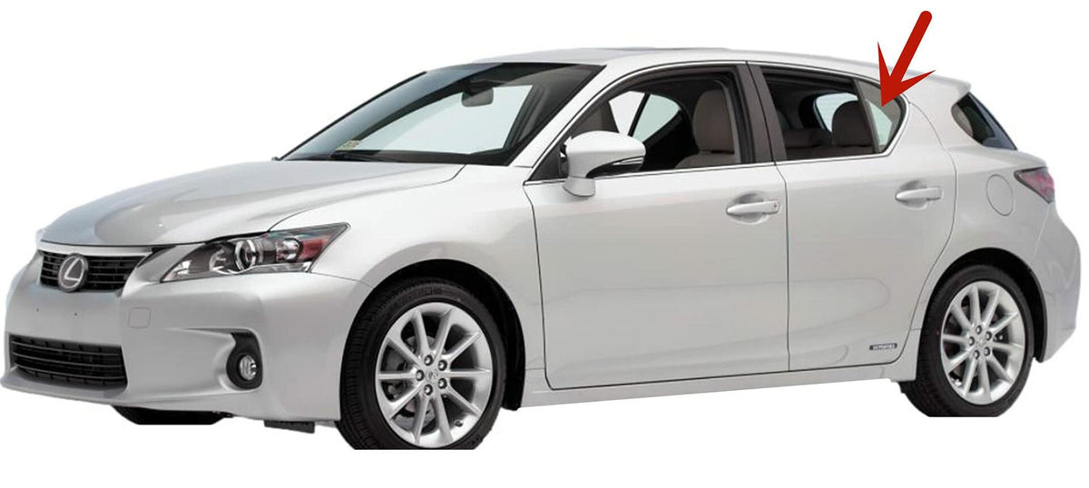 Driver Left Side Rear Vent Window Vent Glass Compatible with Lexus CT200/ CT200h 2011-2018 Models