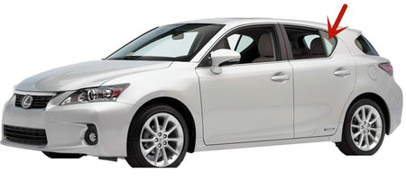 Driver Left Side Rear Vent Window Vent Glass Compatible with Lexus CT200/ CT200h 2011-2018 Models