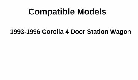 Passenger Right Side Rear Vent Window Vent Glass Compatible with Toyota Corolla 4 Door Wagon 1993-1996 Models