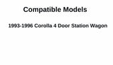 Passenger Right Side Rear Vent Window Vent Glass Compatible with Toyota Corolla 4 Door Wagon 1993-1996 Models