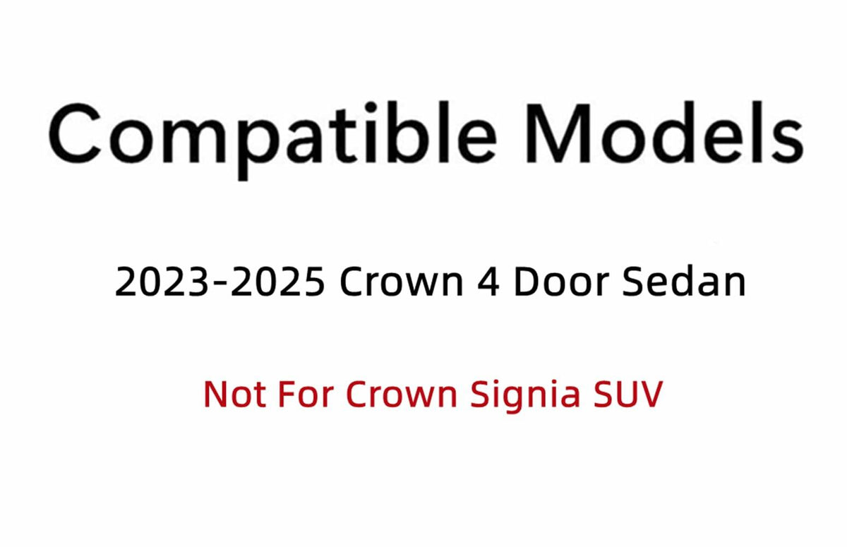 Tempered Driver Left Side Rear Door Window Door Glass Compatible with Toyota Crown Sedan 2023-2025 Models