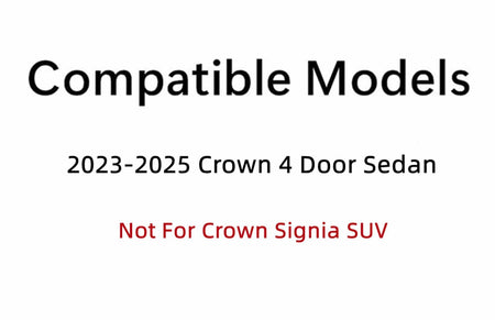 Tempered Driver Left Side Rear Door Window Door Glass Compatible with Toyota Crown Sedan 2023-2025 Models