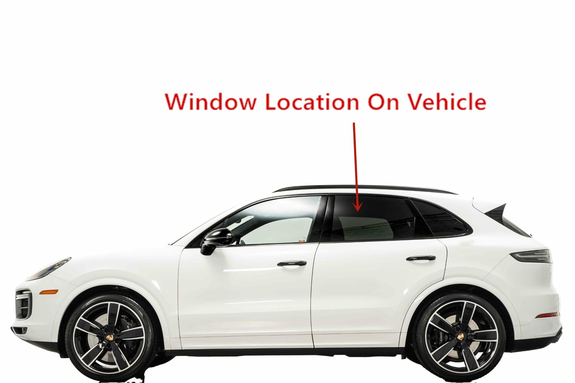 Laminated Driver Left Side Rear Door Window Door Glass Compatible with Porsche Cayenne SUV 2019-2024 Models (Not For Coupe)
