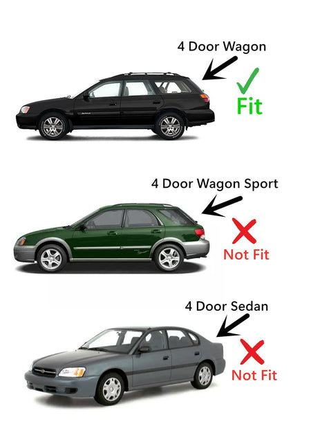 Tempered Driver Left Side Rear Door Window Door Glass Compatible with Subaru Outback / Legacy 4 Door Wagon 2000-2004 Models (Not For Ouback Wagon Sport)