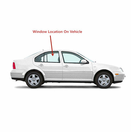 Passenger Right Side Rear Door Window Door Glass Compatible with Volkswagen Jetta 2000-2005 / Jetta New 1999 4 Door Sedan Models (Not For Wgaon Or 2005 New Jetta)