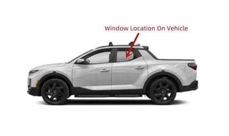 Privacy Driver Left Side Rear Door Window Door Glass Compatible with Hyundai Santa Cruz 2022-2024 Models