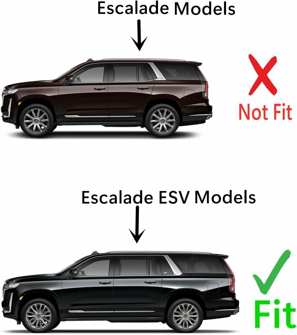 Tempered Privacy Driver Left Side Rear Door Window Door Glass Compatible with Escalade ESV 2021-2026 Models ( Not For Escalade )