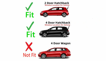 Rear Heated Back Window Back Glass Compatible with Volkswagen e-Golf / Golf / Golf GTI Hatchback 2015-2021 Models