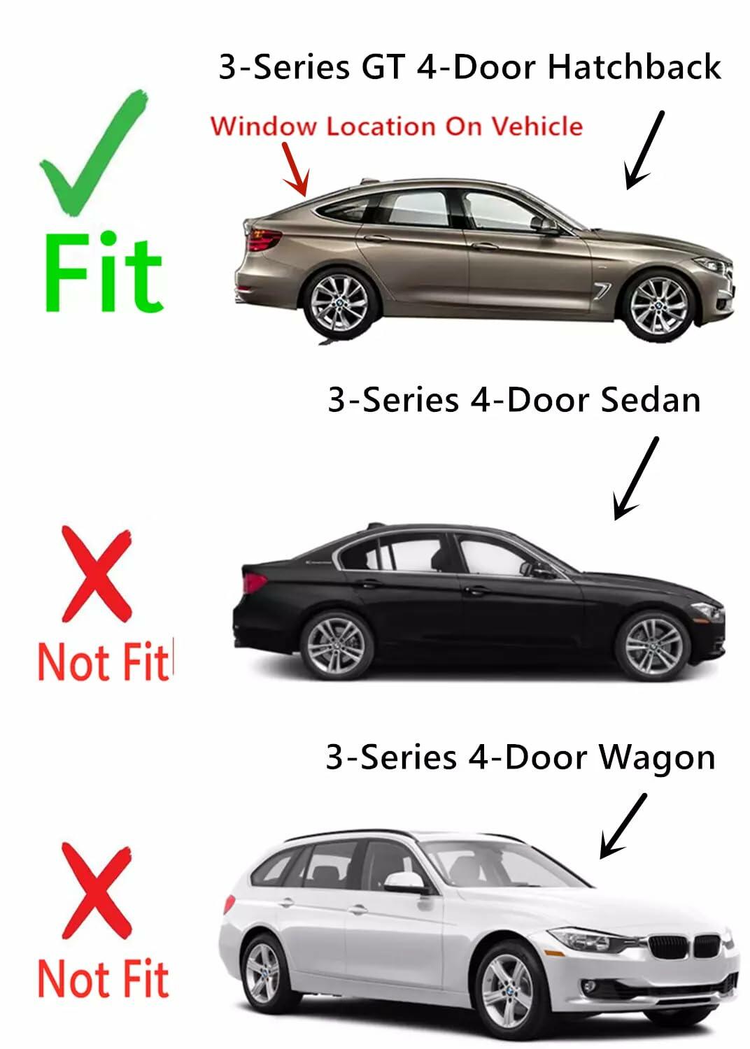 Heated Back Window Back Glass Compatible with BMW 320iGT 328iGT 335iGT 330iGT 340iGT 4 Door Hatchback 2014-2019 Models
