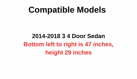 Back Window Back Glass Compatible with Mazda 3 4 Door Sedan 2014-2018 Models