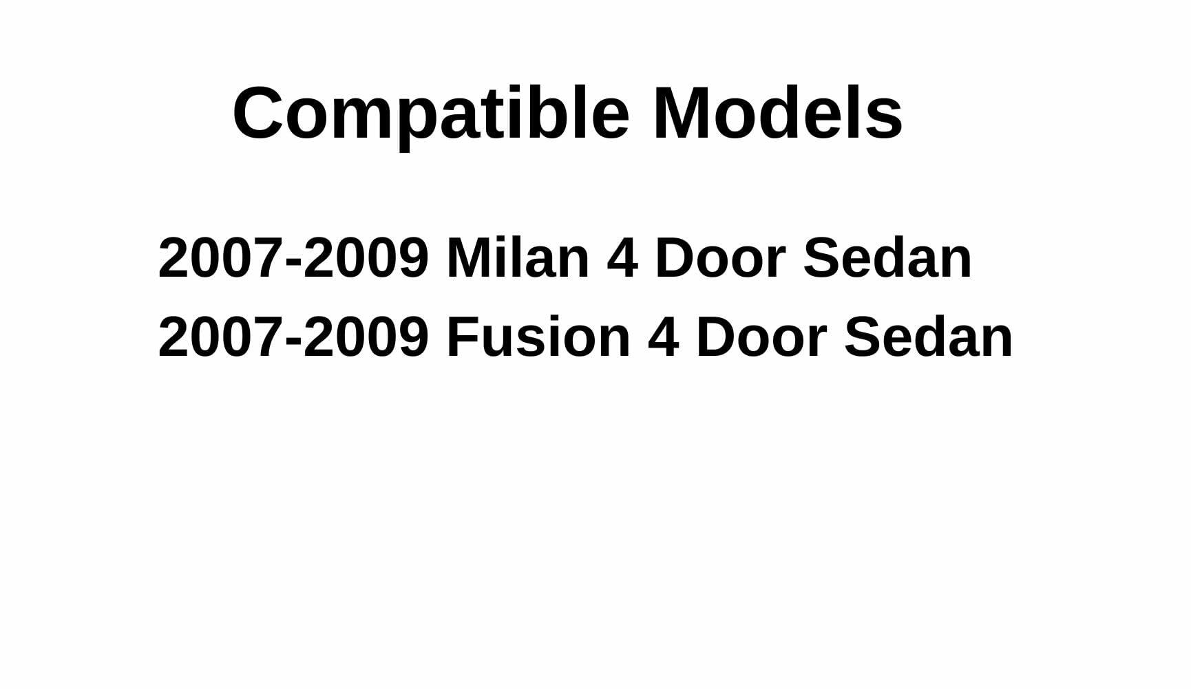 Heated Back Window Back Glass Compatible with Mercury Milan / Ford Fusion Sedan 2007-2009 Models