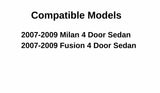 Heated Back Window Back Glass Compatible with Ford Fusion/Mercury Milan 2006 4 Door Sedan Models