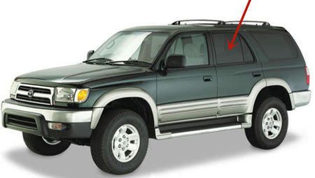Driver Left Side Rear Door Window Door Glass Compatible with Toyota 4Runner 4 Door SUV 1996-2002 Models