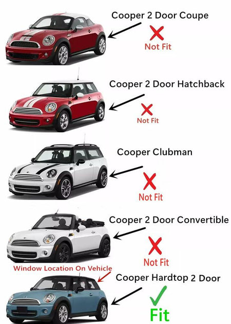 Heated Back Window Back Glass Compatible with Mini Cooper Hardtop 2 Door Hatchback 2014-2026 Models (For Hardtop Style Only)