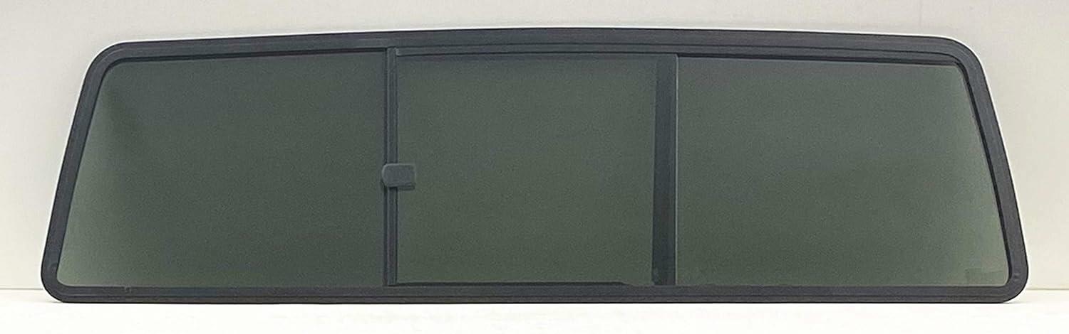 Rear Sliding Window Glass 3 Panel Manual Back Slider (Gasket Included) Compatible with Ford F-Series Pickup Super Duty F100 F150 F250 F250HD F350 F600 F700 F800 1973-1996 Models