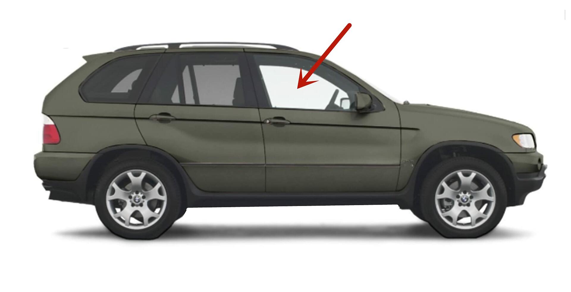 Passenger Right Side Front Door Window Door Glass Compatible with BMW X3 2004-2010 Models