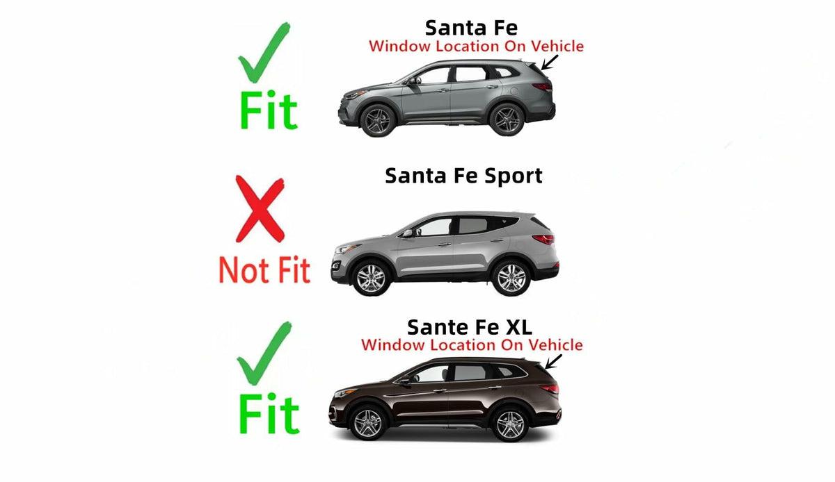 Heated Back Tailgate Window Back Glass Compatible with Hyundai Santa Fe 2013-2018 Models/ Santa Fe XL 2019 Models