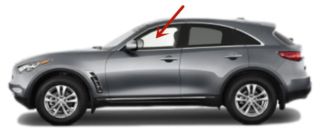Driver Left Side Front Door Window Door Glass Compatible with Infiniti FX35 FX37 FX50 QX70 2009-2017 Models