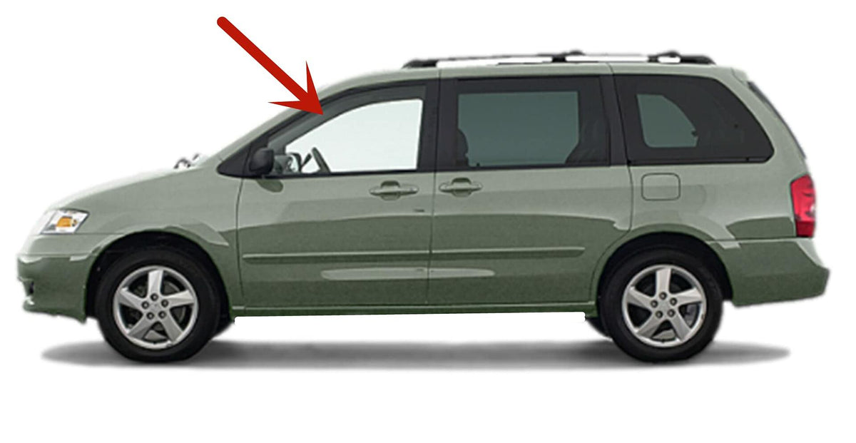 Driver Left Side Front Door Window Door Glass Compatible with Mazda MPV 2000-2006 Models