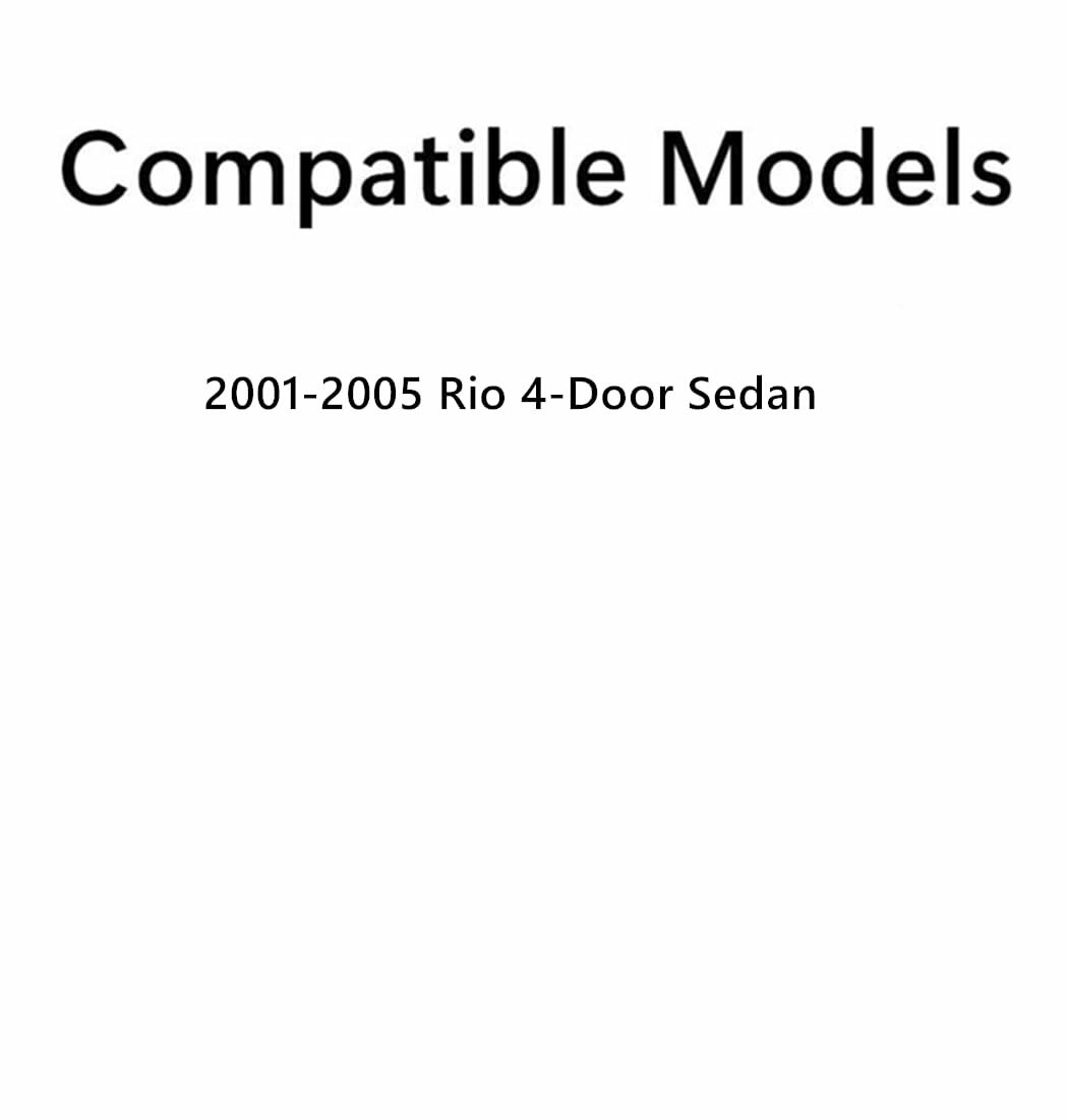 Driver Left Side Rear Door Window Door Glass Compatible with Kia Rio 4 Door Sedan 2001-2005 Models