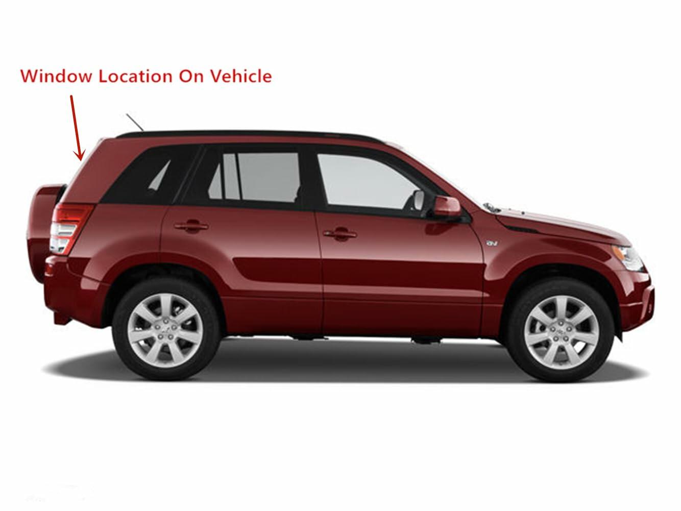 Heated Back Tailgate Window Back Glass Compatible with Suzuki Grand Vitara 2006-2013 Models