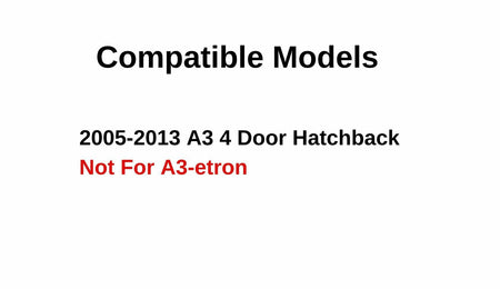 Driver Left Side Rear Door Window Door Glass Compatible with Audi A3 4Dr Hatchback 2005-2013 Models