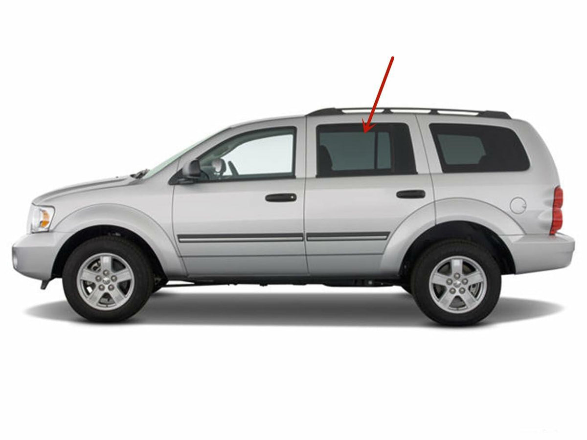 Driver Left Side Rear Door Window Door Glass Compatible with Dodge Durango/Chrysler Aspen 2004-2009 Models