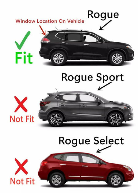 Heated Back Tailgate Window Back Glass Compatible with Nissan Rogue 2014-2020 Models (Not For Rogue Sport or Rogue Select)