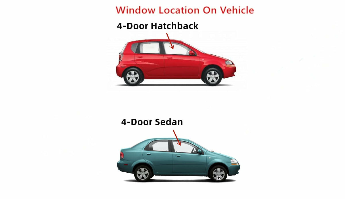 Passenger Right Side Front Door Window Door Glass Compatible with Chevrolet Aveo/Chevrolet Aveo5/Pontiac G3 2004-2011 Models