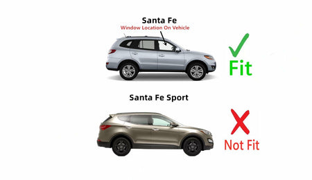 Passenger Right Side Front Door Window Door Glass Compatible with Hyundai Santa Fe 2007-2012 Models