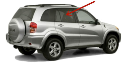 Privacy Passenger Right Side Rear Door Window Door Glass Compatible with Toyota RAV4 2001-2005 Models