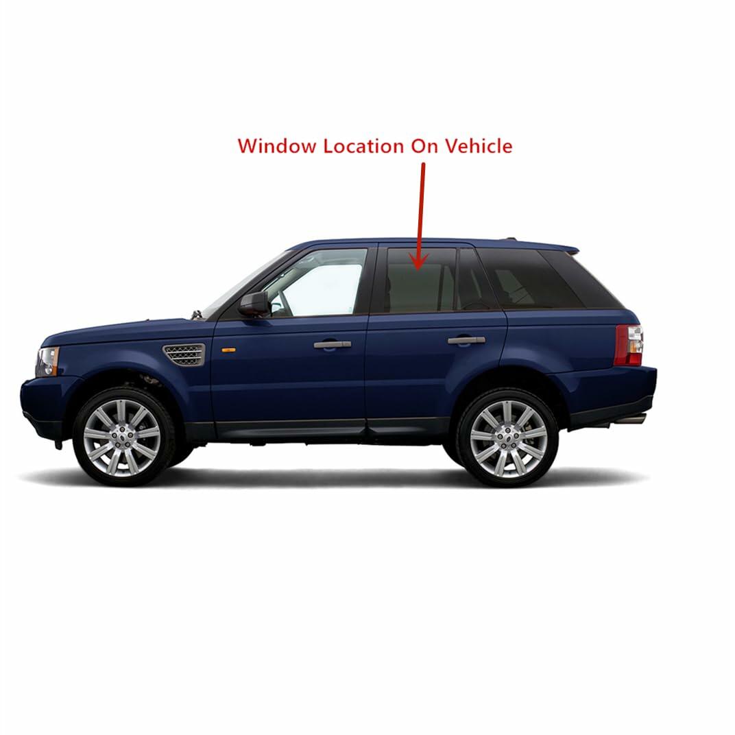 Driver Left Side Rear Door Window Door Glass Privacy Compatible with Land Rover Range Rover Sport 2006-2013 Models