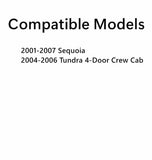 Passenger Right Side Front Door Window Door Glass Compatible with Toyota Sequoia 2001-2007 Models/Toyota Tundra 4 Door Crew Cab 2004-2006 Models