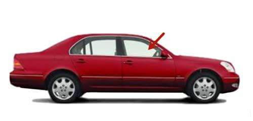 Tempered Passenger Right Side Front Door Window Door Glass Compatible with Lexus LS430 2001-2006 Models