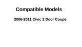 NAGD Passenger Right Side Door Window Glass for Honda Civic 2 Door Coupe 2006-2011 Models (Smoked, Tempered Glass)