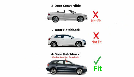 Passenger Right Side Front Door Window Door Glass Compatible with Audi A3 4 Door Hatchback 2005-2013 Models