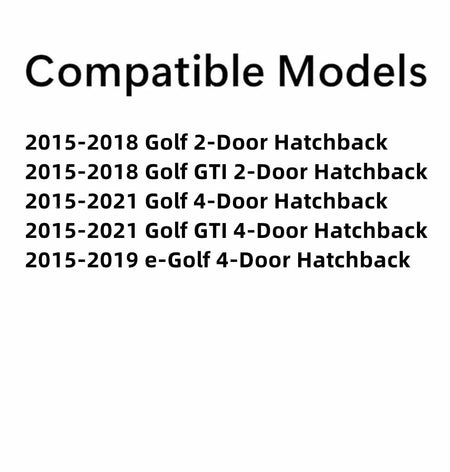 Rear Heated Back Window Back Glass Compatible with Volkswagen e-Golf / Golf / Golf GTI Hatchback 2015-2021 Models