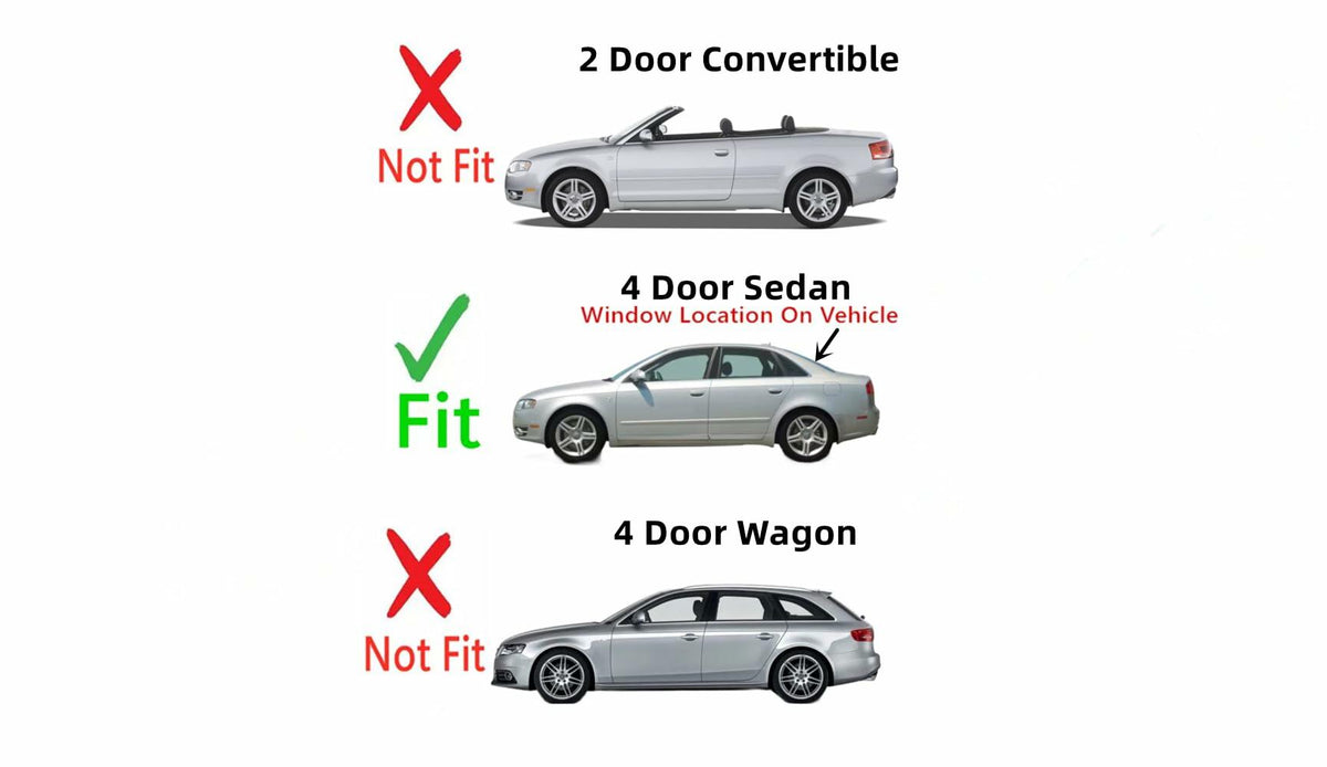 Heated Back Window Back Glass Compatible with Audi A4/ S4/ RS4 4 Door Sedan 2003-2008 Models