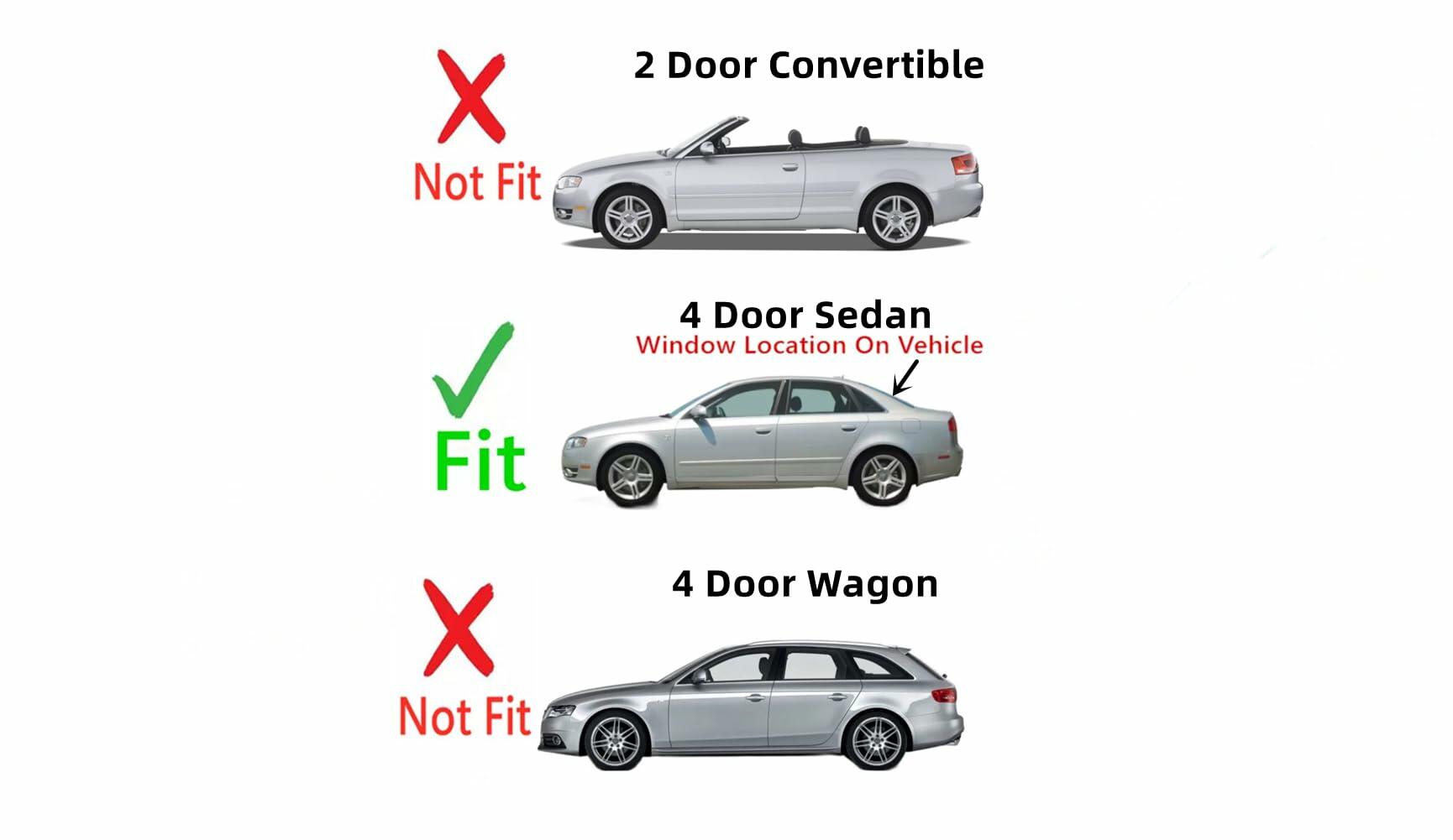 Heated Back Window Back Glass Compatible with Audi A4/ S4/ RS4 4 Door Sedan 2003-2008 Models