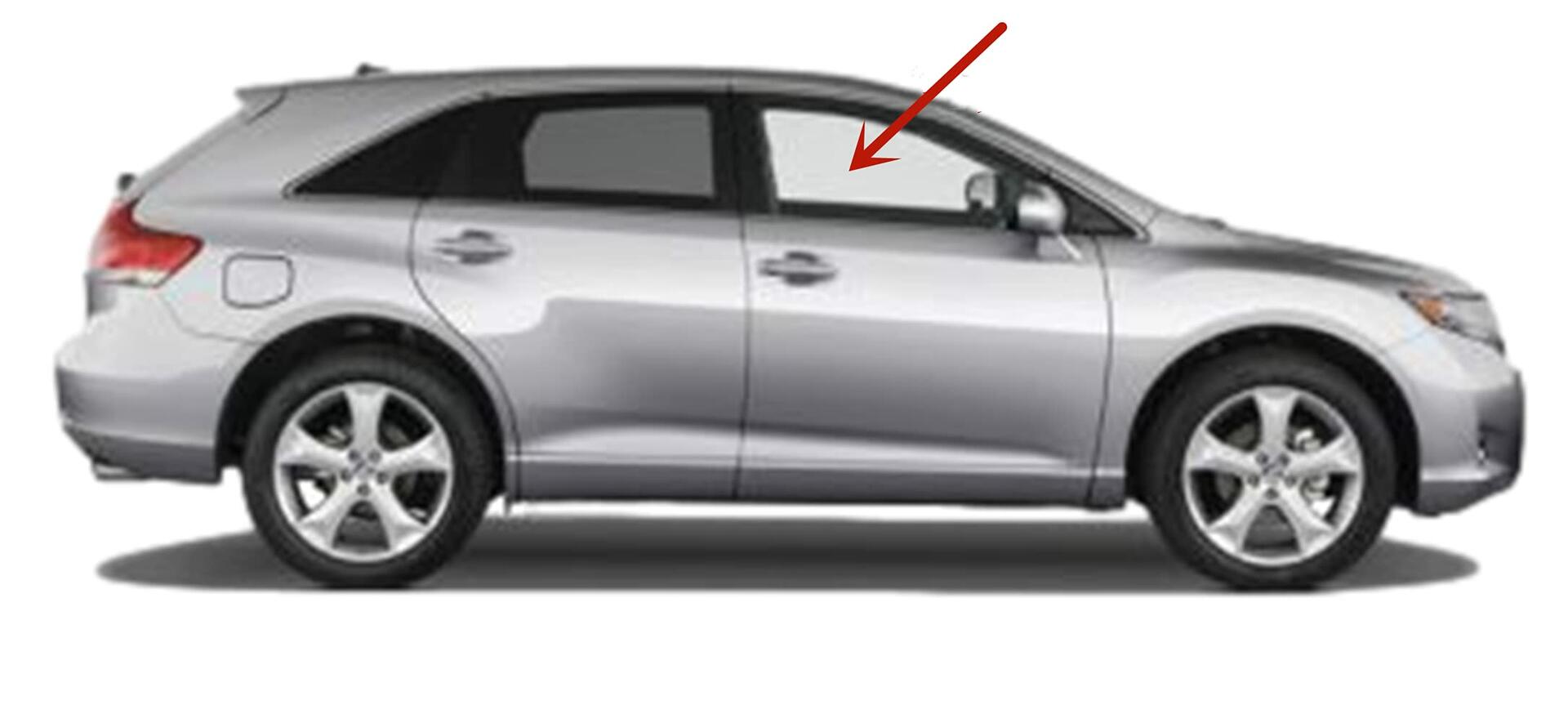 Passenger Right Side Front Door Window Door Glass Compatible with Toyota Venza 2009-2016 Models