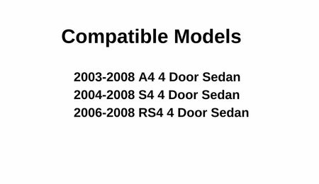 Heated Back Window Back Glass Compatible with Audi A4/ S4/ RS4 4 Door Sedan 2003-2008 Models
