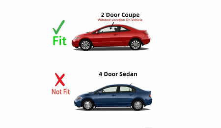 Driver Left Side Door Window Door Glass Compatible with Honda Civic 2 Door Coupe 2006-2011 Models