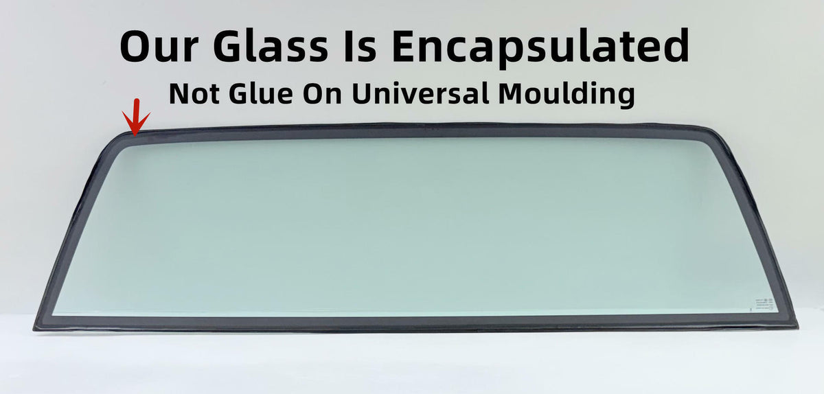 Encapsulated Stationary Back Window Back Glass Compatible with GMC Pickup 1988-2000 C/K2500 C/K3500 Models