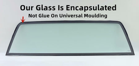 Encapsulated Stationary Back Window Back Glass Compatible with GMC Pickup 1988-2000 C/K2500 C/K3500 Models