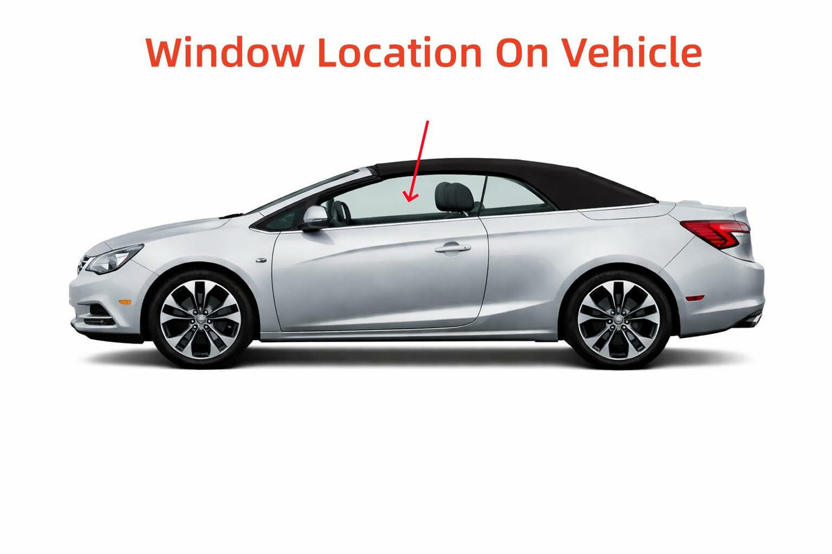 Tempered Driver Left Side Door Window Door Glass Compatible with Buick Cascada 2016-2019 Models